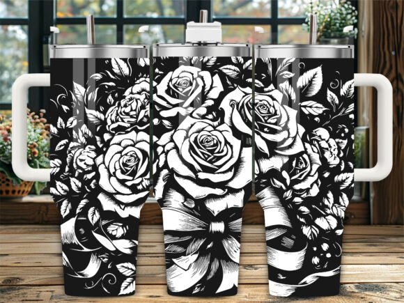 Botanical Rose Ribbon: A Designer's Take on Laser-Ready Art
