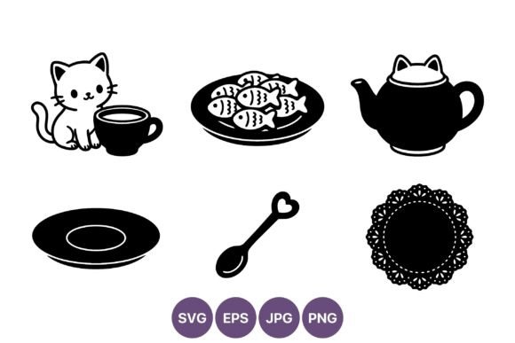 Cat Coffee Fish Teapot Vector Icons: A Designer's Review