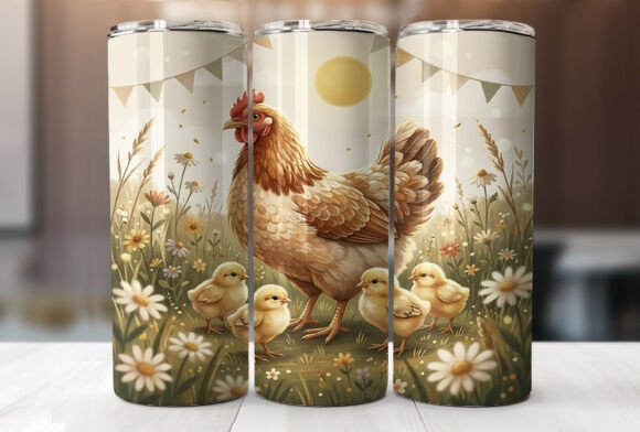 Country Chicken and Chicks 20oz Tumbler