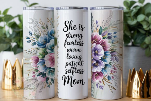Elegant Watercolor Floral Mom 20oz Tumbler Review