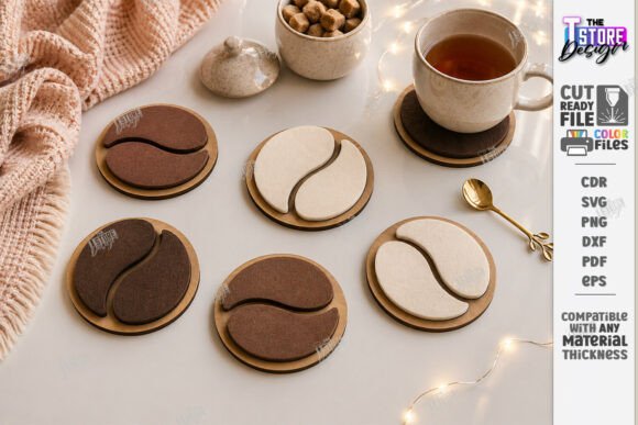 Felt Hot Pad Laser Cut Cup Coasters