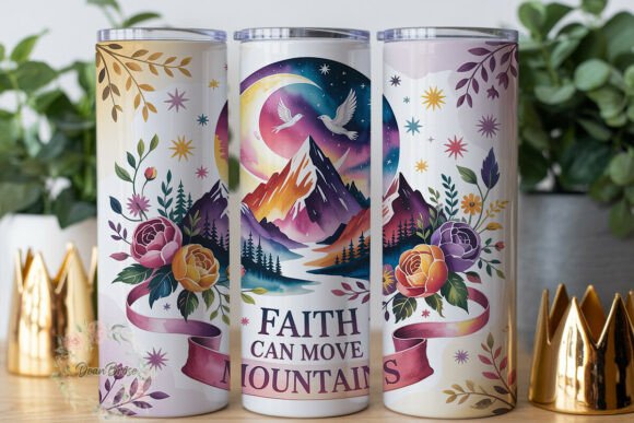 Mountain Faith Floral 20oz Tumbler Wrap