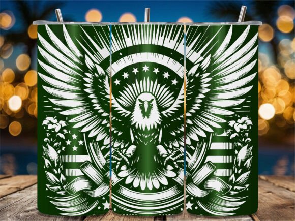 Patriotic Eagle Seal Stars