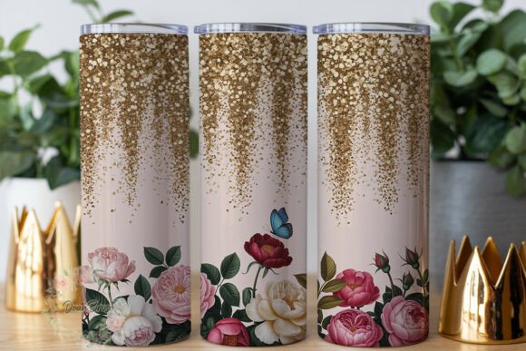 Pink Floral Gold Glitter 20oz Wrap: A Designer's Review