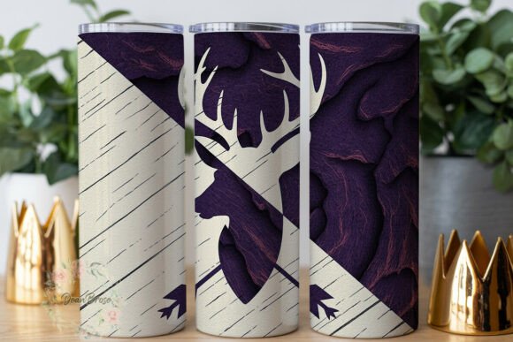 Purple Wood Grain Deer Head Skinny PNG Review