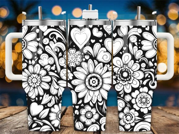 Retro Floral Heart: A Designer's Take on Stitching This Graphic