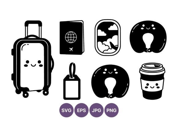 Review: Cute Travel Icons Black and White for Stitchers