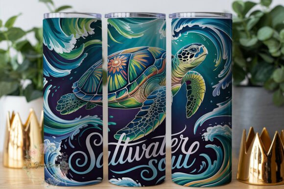 Saltwater Soul Sea Turtle Tumbler Wrap
