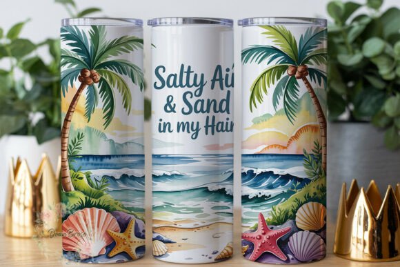 Salty Air Sand Beach 20oz Tumbler Wrap