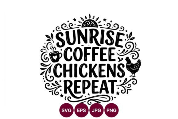 Sunrise Coffee Chickens Repeat Vector: A Designer's Review